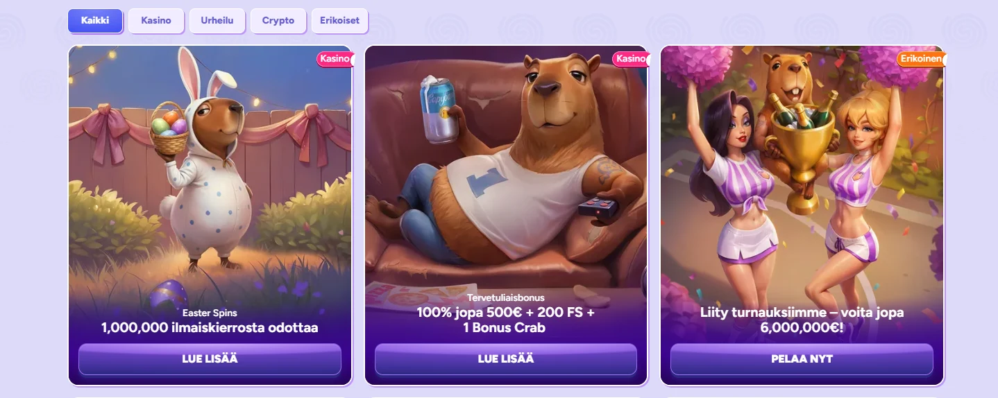 spinbara casino bonukset