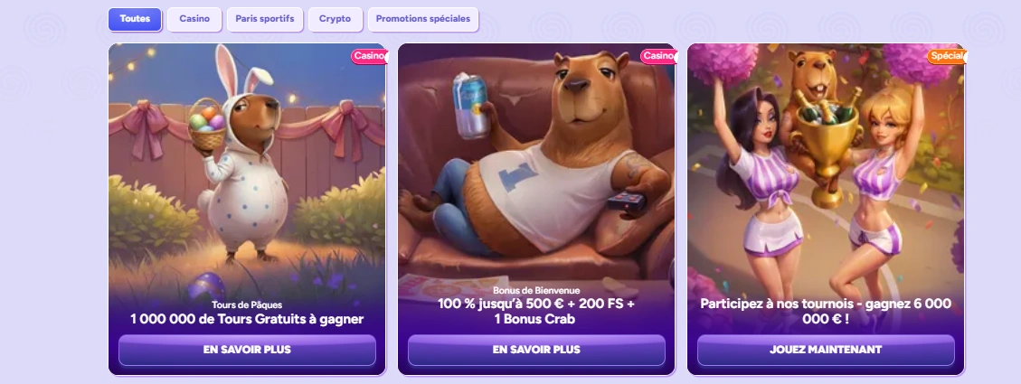 Spin bara casino promotions fr